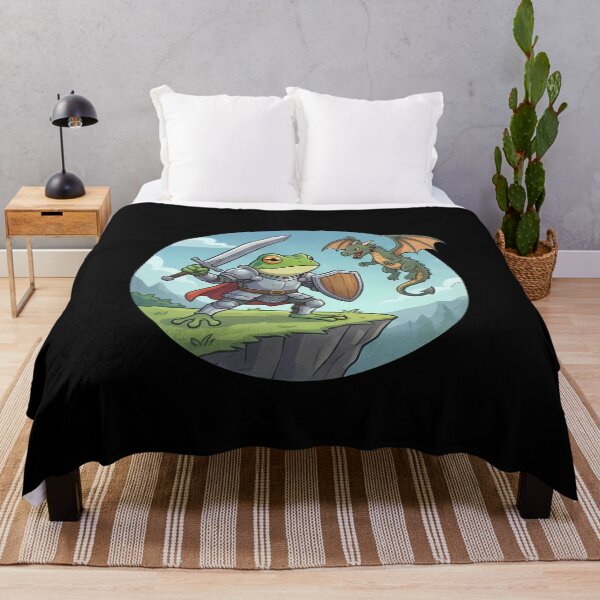 Item preview, Whimsical Fantasy Frog Knight Dragon Adventure designed and sold by k3rstman1.
