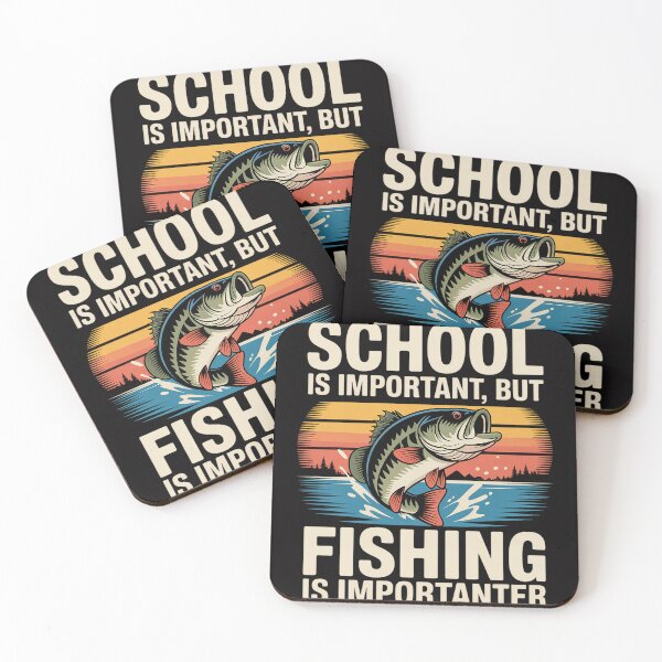Item preview, School is Important But Fishing is Importanter Fish Bass Men designed and sold by berniceschm.