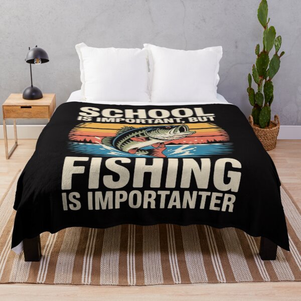 Item preview, School is Important But Fishing is Importanter Fish Bass Men designed and sold by berniceschm.