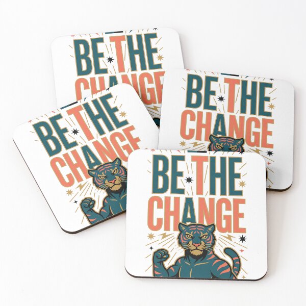 Item preview, Be The Change Empowerment Cat Activist Inspiration Gift designed and sold by Quillway.