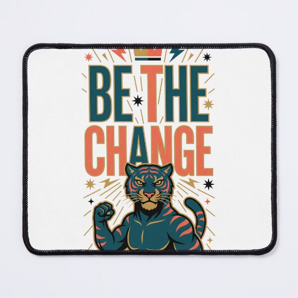 Item preview, Be The Change Empowerment Cat Activist Inspiration Gift designed and sold by Quillway.
