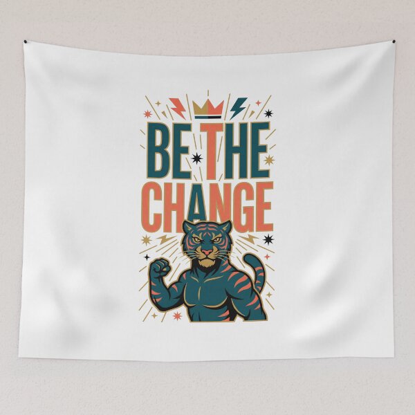 Item preview, Be The Change Empowerment Cat Activist Inspiration Gift designed and sold by Quillway.