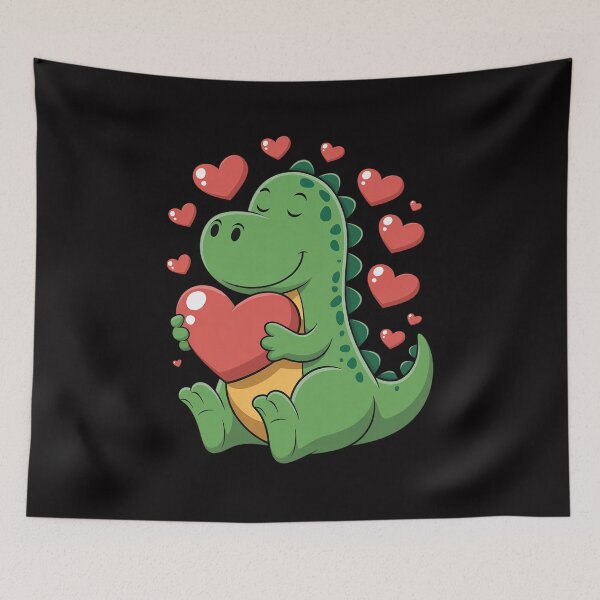 Item preview, Dabbing T-Rex Dinosaur Valentine's Day Love Heart Dance Pose designed and sold by berniceschm.