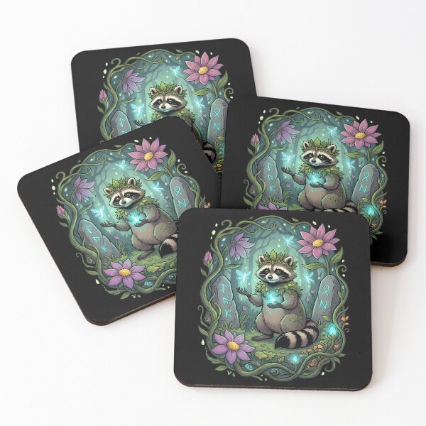 Item preview, Enchanted Forest Raccoon Fantasy Spirit designed and sold by k3rstman1.