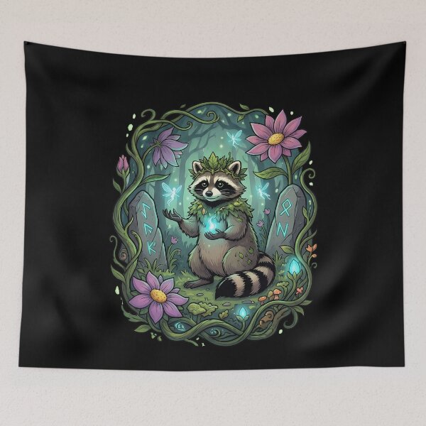 Item preview, Enchanted Forest Raccoon Fantasy Spirit designed and sold by k3rstman1.