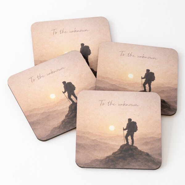 Item preview, To the unknown adventure mountain top trip hiking designed and sold by VanillaBlueSky.