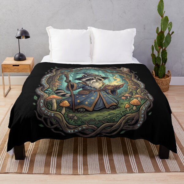 Item preview, Magical Fantasy Raccoon Wizard Forest Adventure designed and sold by k3rstman1.