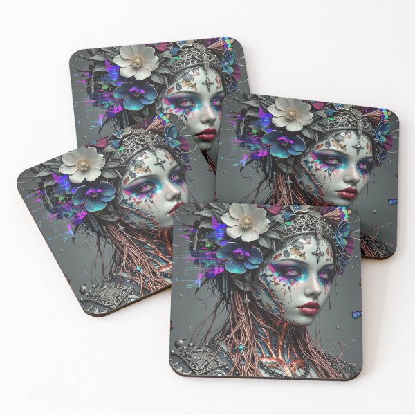 Item preview, Cybernetic Bloom: Glitched Beauty in Bloom designed and sold by Insomnia Art Designs.