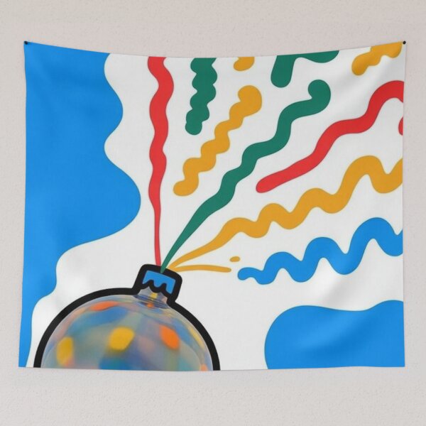 Item preview, Christmas Ornament with Abstract Wavy Lines designed and sold by Ed & Harmony.