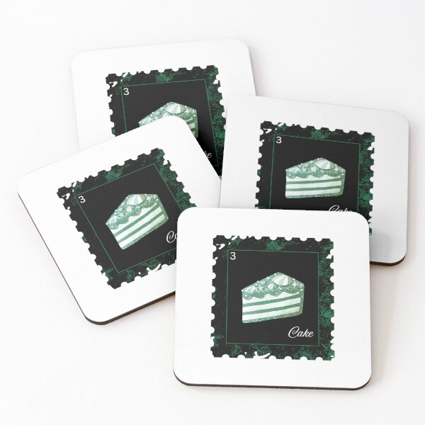 Artikelvorschau, Briefmarke mit grünem Kuchen entworfen und verkauft von serenebookworm.