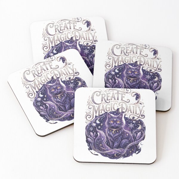 Item preview, Create Magic Daily Mystical Cat Celestial Stars Moon designed and sold by Quillway.