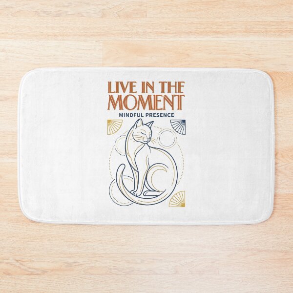 Item preview,  Live In The Moment Retro Mindful Cat Zen Sophisticated designed and sold by Quillway.