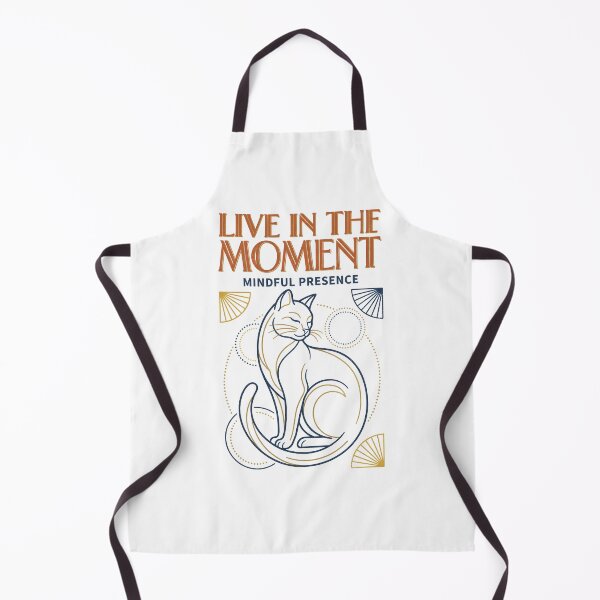 Item preview, Live In The Moment Retro Mindful Cat Zen Sophisticated designed and sold by Quillway.