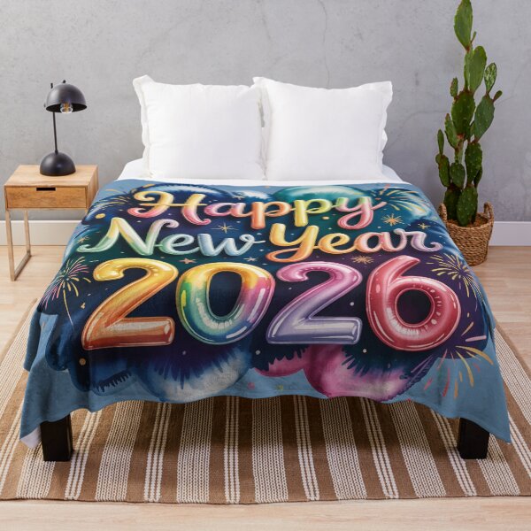 Item preview, Happy New Year 2026 Colorful Watercolor Celebration designed and sold by SoftStyleStudio ⭐⭐⭐.
