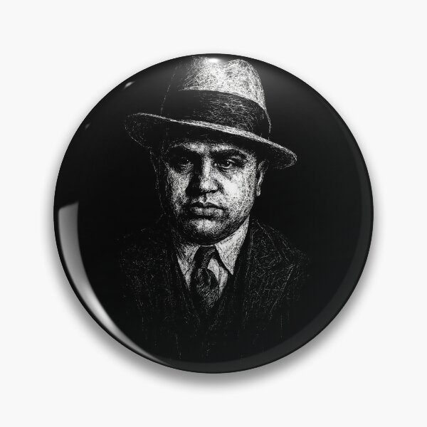 Item preview, Al Capone Distressed Gothic Gangster Portrait designed and sold by Mortisigil.