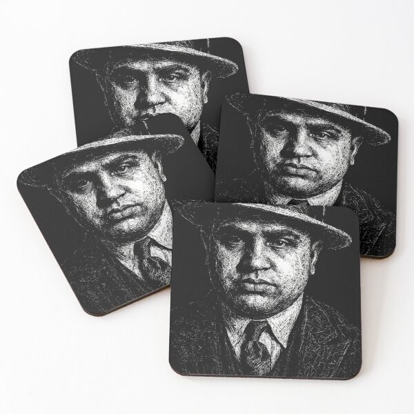 Item preview, Al Capone Distressed Gothic Gangster Portrait designed and sold by Mortisigil.