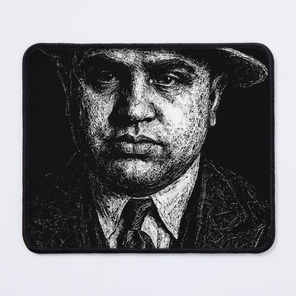 Item preview, Al Capone Distressed Gothic Gangster Portrait designed and sold by Mortisigil.