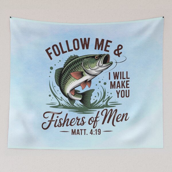 Item preview, Follow Me & I Will Make You Fishers of Men | Matthew 4:19 Christian Design designed and sold by MysticOzzy.