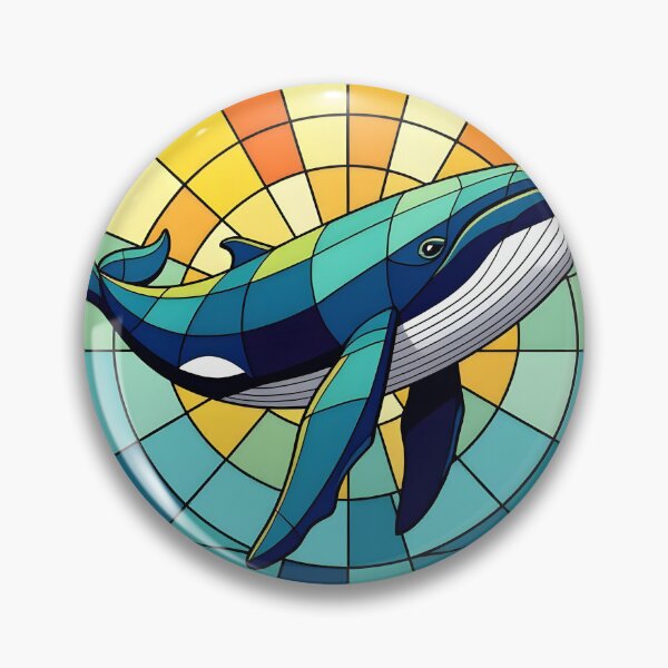 Item preview, Stained Glass Whale designed and sold by ChanceTwoArt.