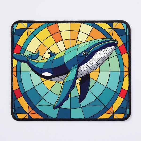 Item preview, Stained Glass Whale designed and sold by ChanceTwoArt.