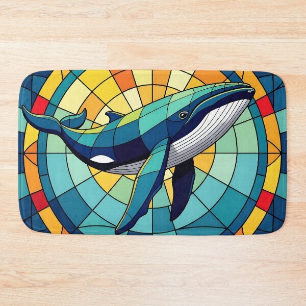 Item preview, Stained Glass Whale designed and sold by ChanceTwoArt.