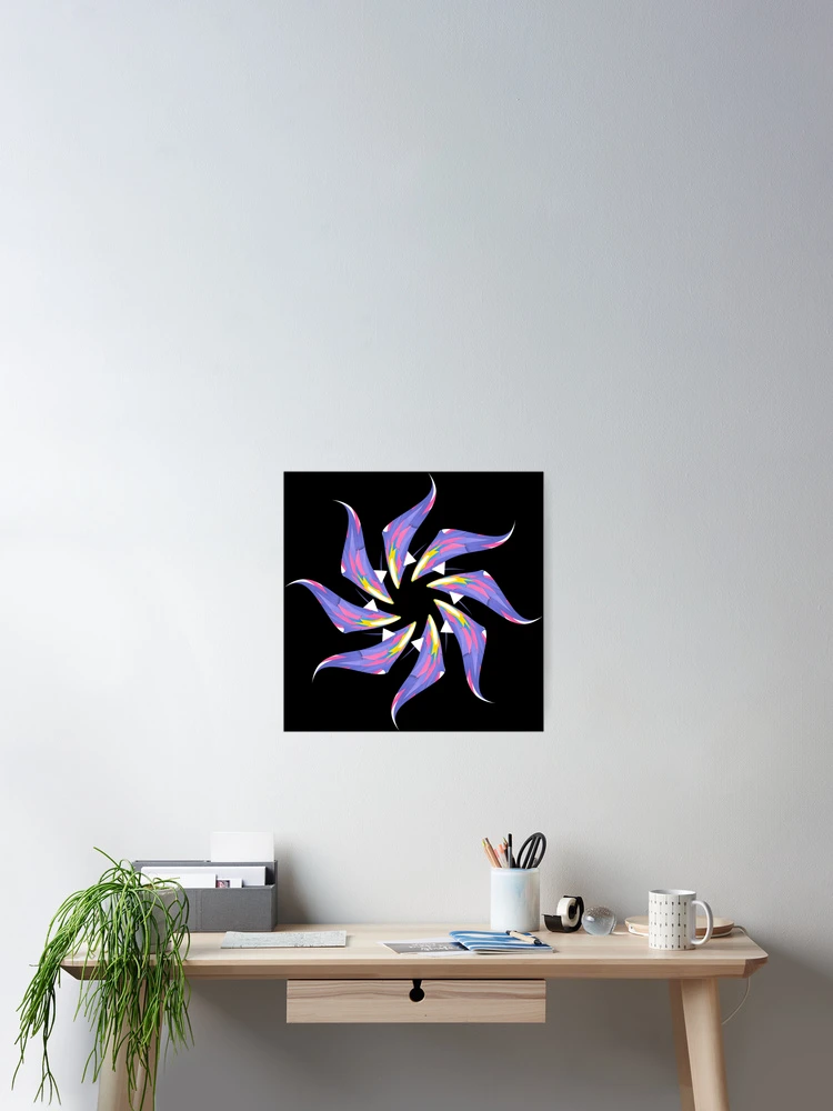 Thumbnail 2 of 3, Poster, Colorful mandala designed and sold by Meo Design.