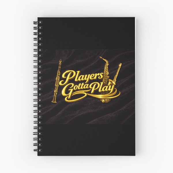 Item preview, Players Gotta Play – Woodwinds Edition | Sax, Clarinet & Flute on Black Velvet designed and sold by MySheetMusicArt.