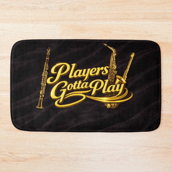 Item preview, Players Gotta Play – Woodwinds Edition | Sax, Clarinet & Flute on Black Velvet designed and sold by MySheetMusicArt.
