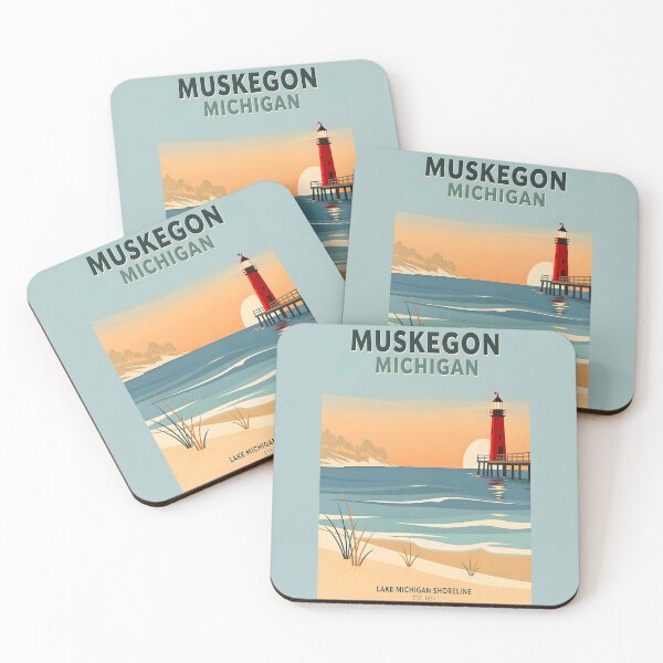 Item preview, Muskegon Michigan Lighthouse Sunset designed and sold by American Travels.