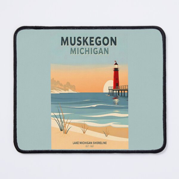 Item preview, Muskegon Michigan Lighthouse Sunset designed and sold by American Travels.