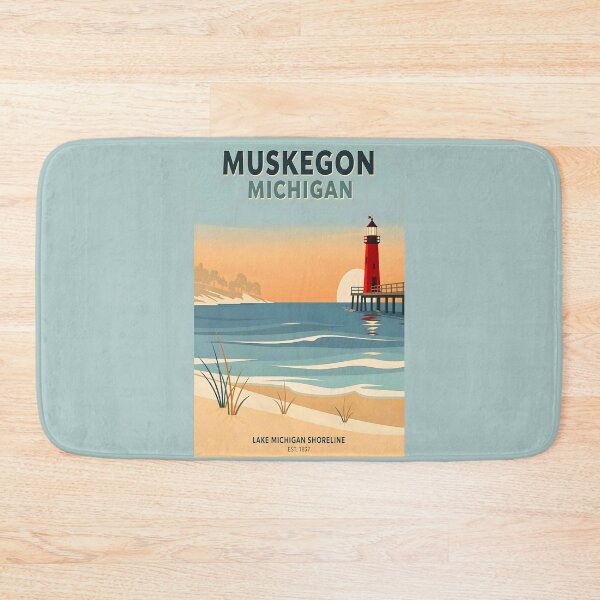 Item preview, Muskegon Michigan Lighthouse Sunset designed and sold by American Travels.
