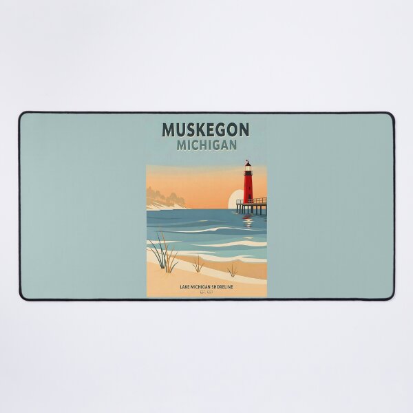 Item preview, Muskegon Michigan Lighthouse Sunset designed and sold by American Travels.