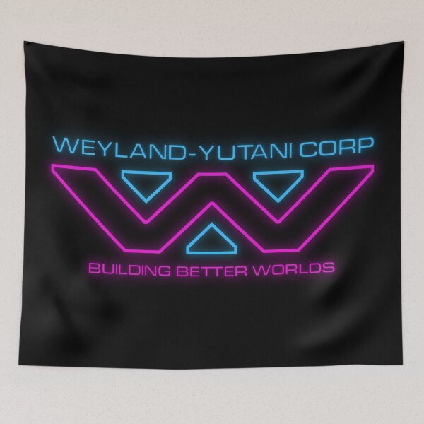 Item preview, Alien Weyland Yutani Corp Retrowave Neon Logo designed and sold by Power Up Prints.