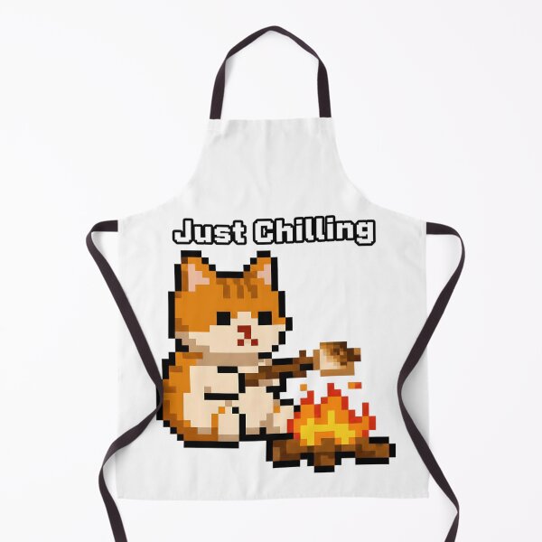 Item preview, Cute Pixel Cat Campfire - Retro 8-Bit Pixel Art Cat Sprite designed and sold by ArtisimoSHOP.