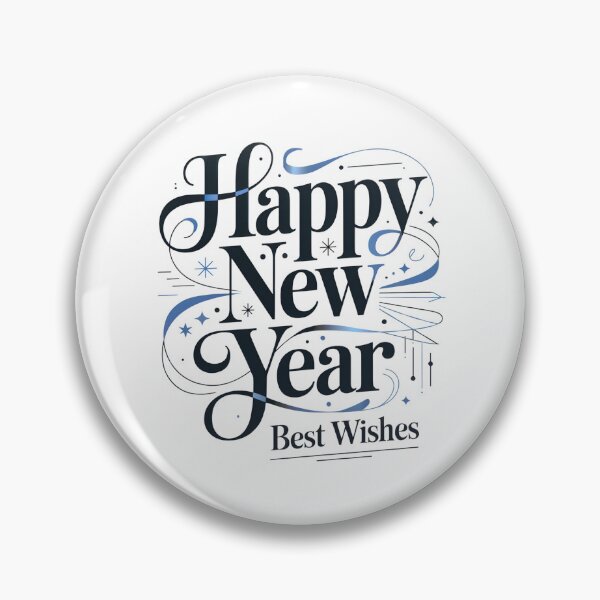 Item preview, Happy New Year – Elegant Typography with Best Wishes designed and sold by SoftStyleStudio ⭐⭐⭐.