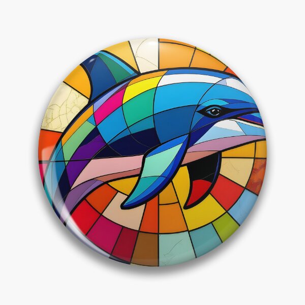 Item preview, Stained Glass Dolphin designed and sold by ChanceTwoArt.