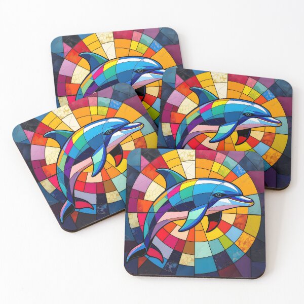 Item preview, Stained Glass Dolphin designed and sold by ChanceTwoArt.