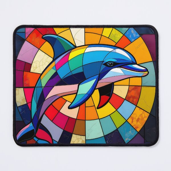 Item preview, Stained Glass Dolphin designed and sold by ChanceTwoArt.