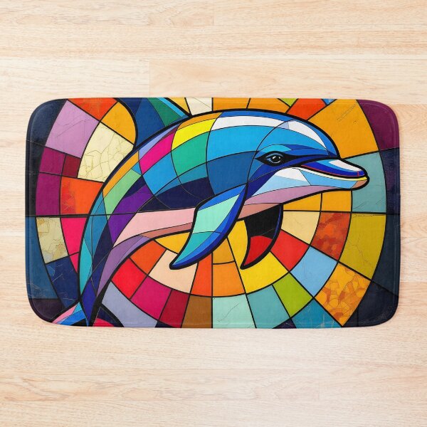 Item preview, Stained Glass Dolphin designed and sold by ChanceTwoArt.