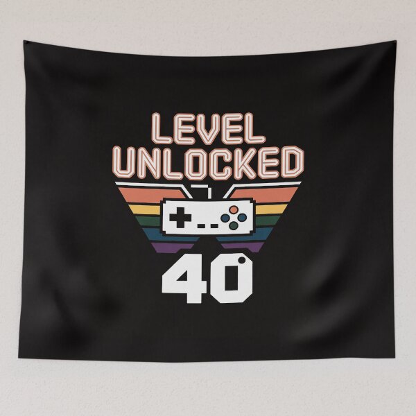Item preview, Level 40 Unlocked Gamer 40th Birthday Video Game Lovers designed and sold by banbopbii.