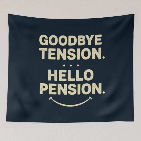 Item preview, Goodbye Tension Hello Pension Shirt – Funny Retirement Gift designed and sold by Syrupulse.