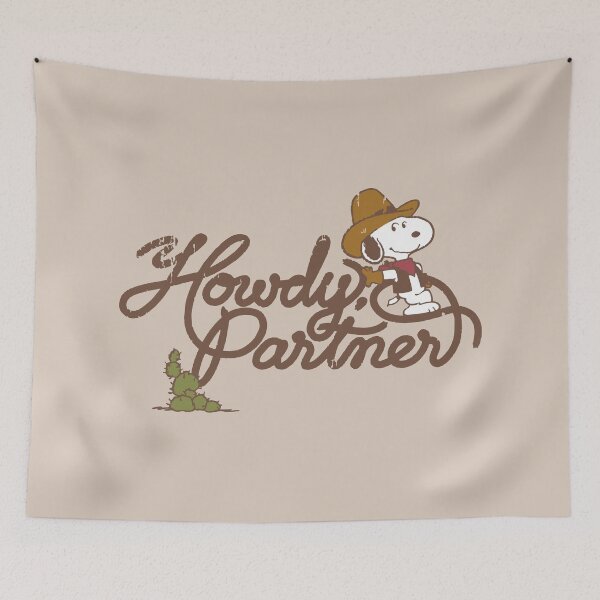 Item preview, snoopy cowboy "howdy partner"? designed and sold by jaqebistyrli.