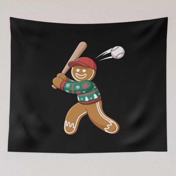 Item preview, Baseball Christmas Gingerbread Man Baseball Ugly Christmas designed and sold by AnimeManga2D.