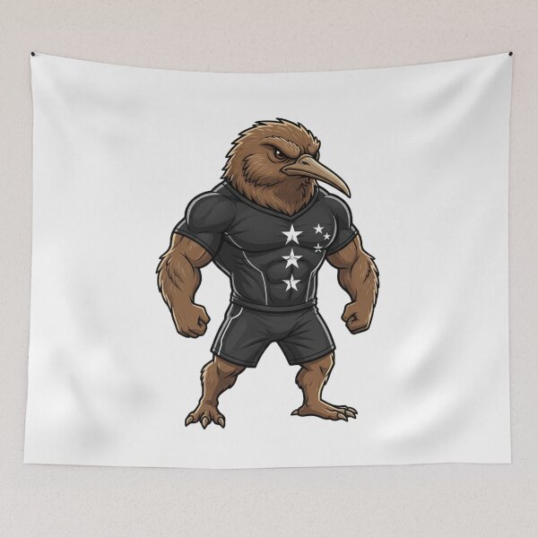 Item preview, Strong New Zealand Kiwi Bird Football Mascot 2026 designed and sold by ArtByKatti.