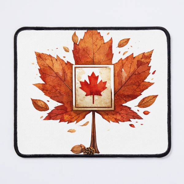 Item preview, Canada flag on a Maple Leaf designed and sold by AFKandBeyond.