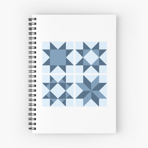 Item preview, 4 QUILT STARS/QUILT BLOCKS (Blue)  designed and sold by chicorycreative.