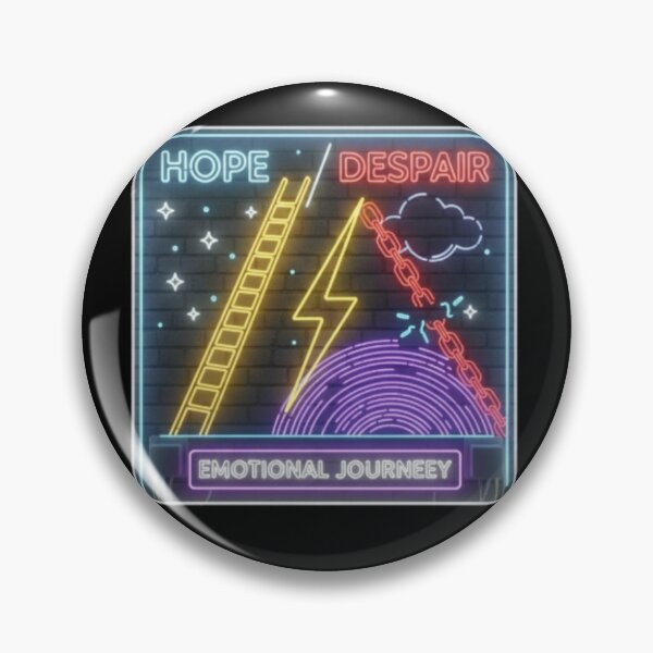 Item preview, Hope vs. Despair Retro Neon Emotional Journey Design designed and sold by Tily360.