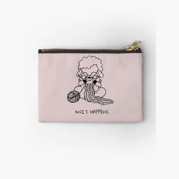 Item preview, Knit Happens – Minimal Dark Knitting Humor designed and sold by Pukisdaizi.