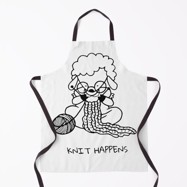 Item preview, Knit Happens – Minimal Dark Knitting Humor designed and sold by Pukisdaizi.