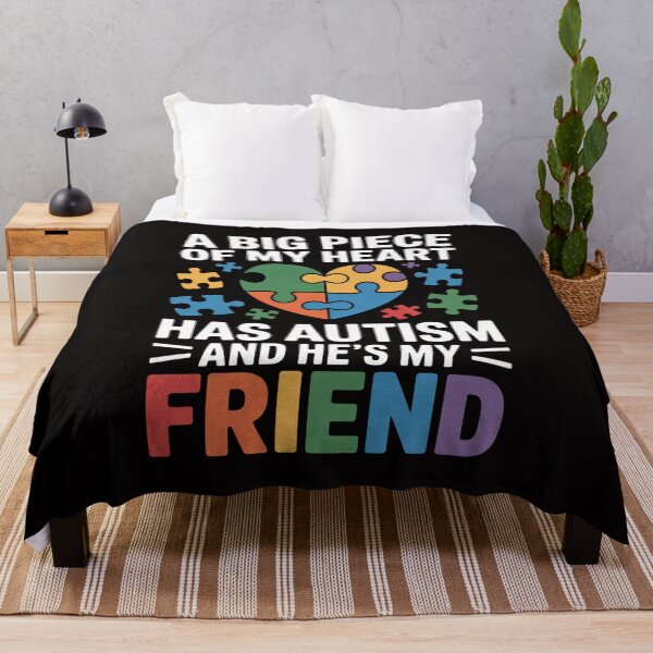 Item preview, A Big Piece Of My Heart Has Autism and He's My Friend designed and sold by banbopbii.